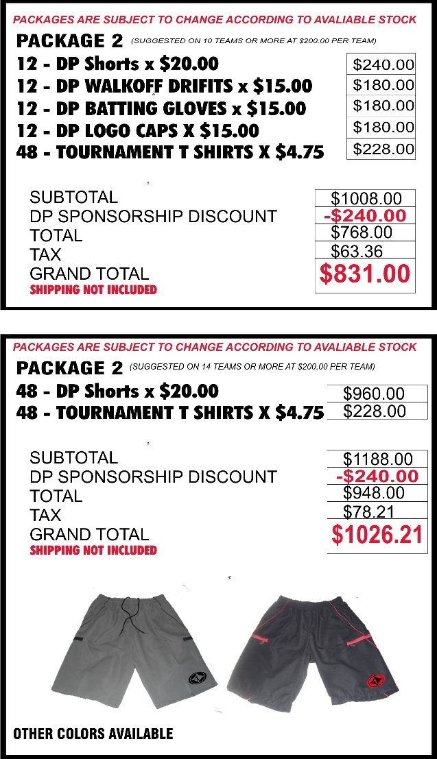 Tournament Packages DP Sports Inc. Houston Double Play Softball Houston